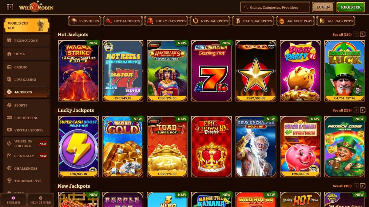 Jackpots WildRobin Casino