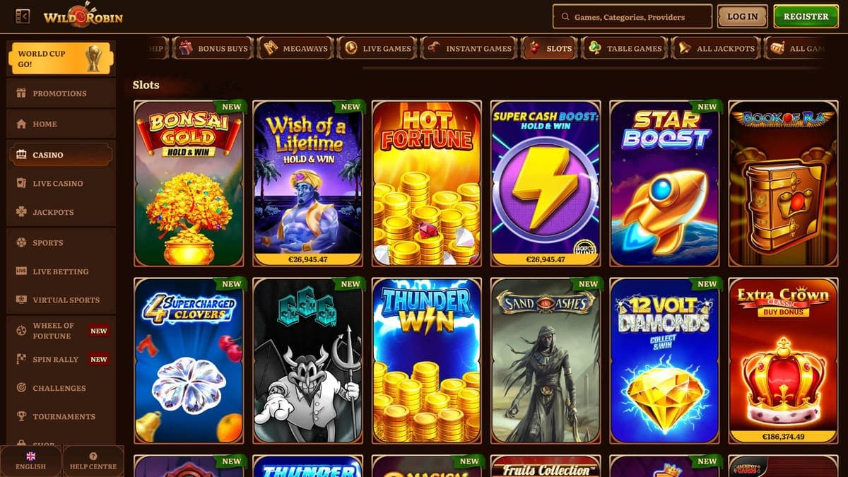 Slot machines WildRobin Casino