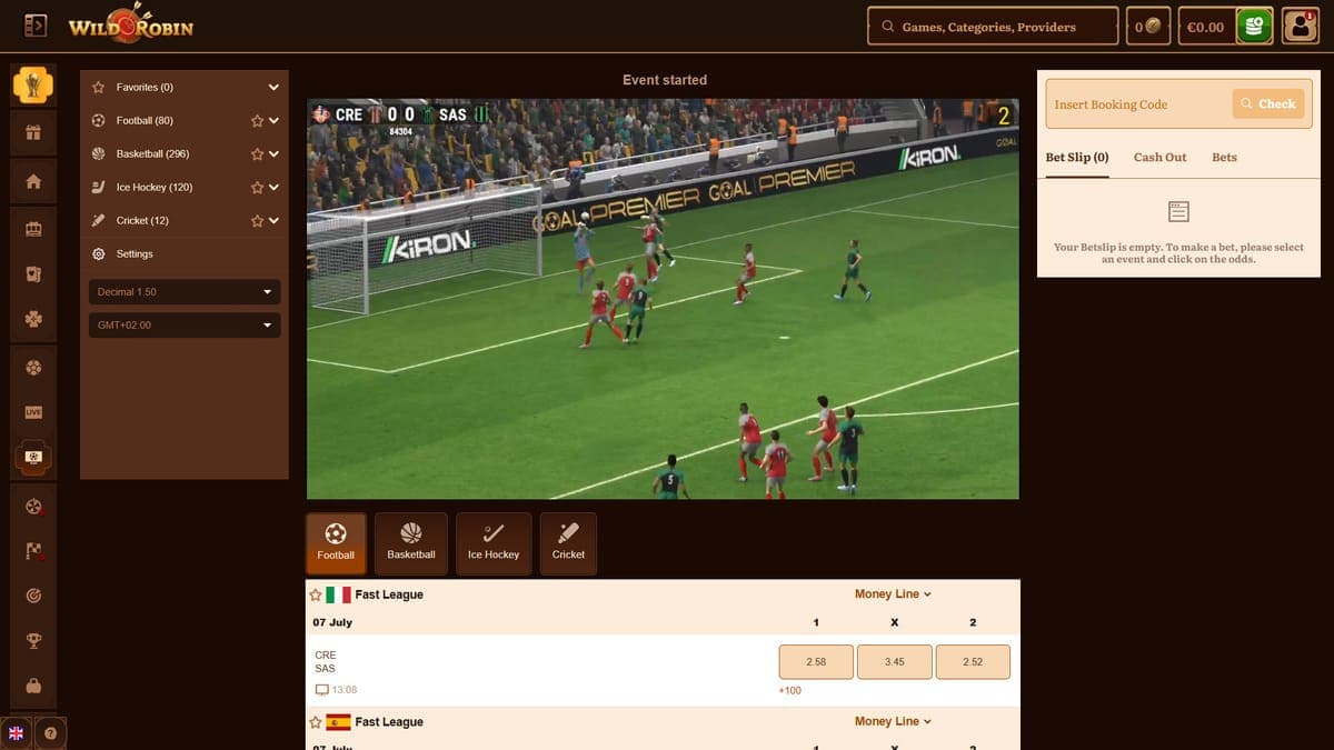 Virtual leagues WildRobin Casino