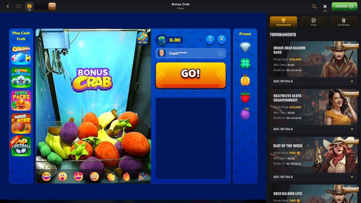 Bonus crab Wildsino Casino