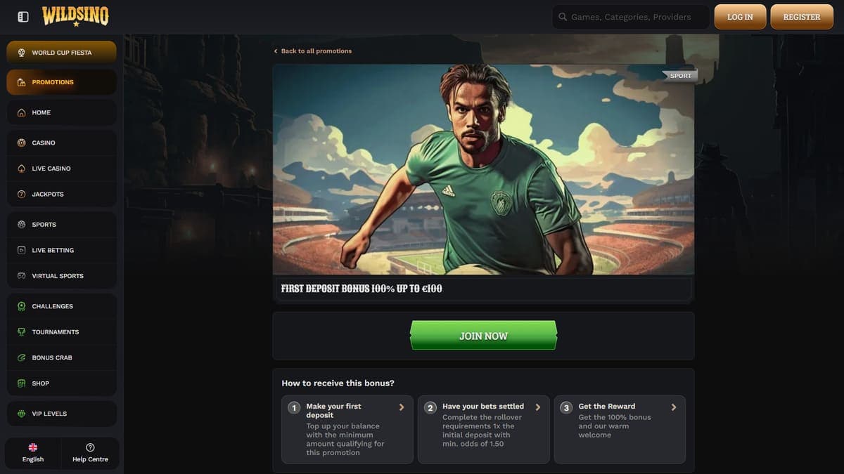 First deposit bonus Wildsino Casino