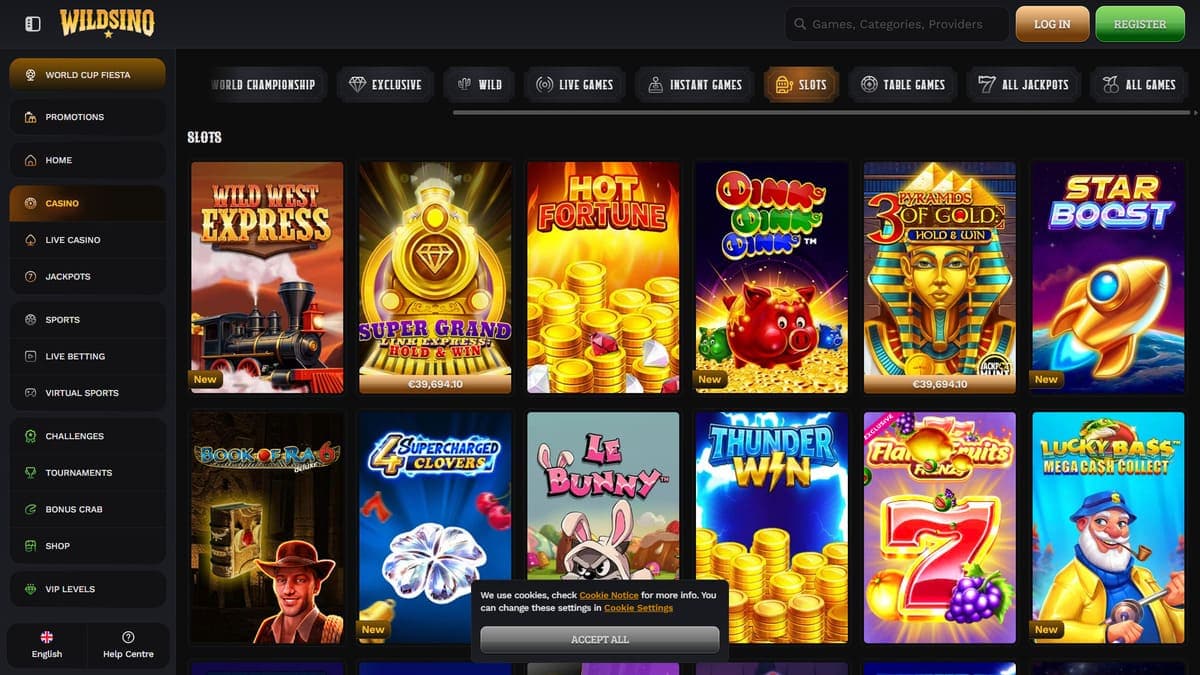 Slot machines Wildsino Casino