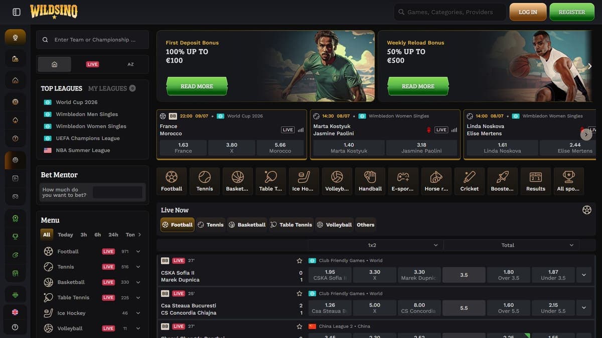 Sports betting Wildsino Casino