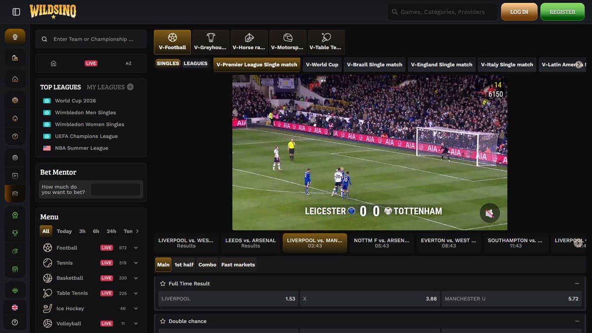 Virtual leagues Wildsino Casino