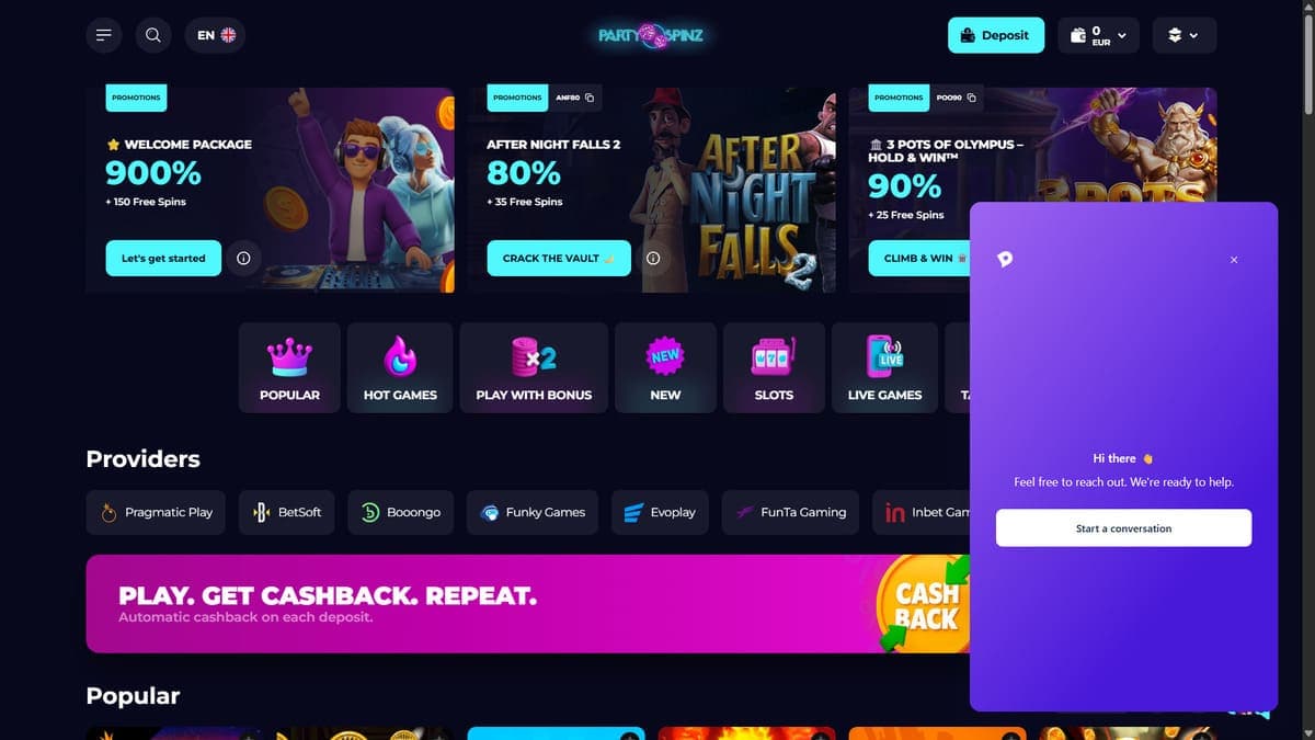 Customer service Winhero Casino