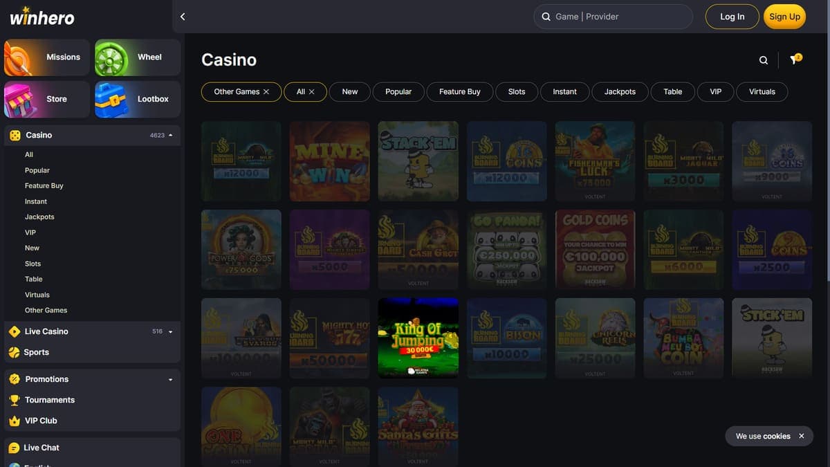 Other games Winhero Casino