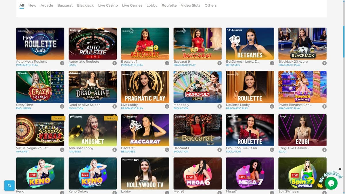 Live casino Wolfy Casino