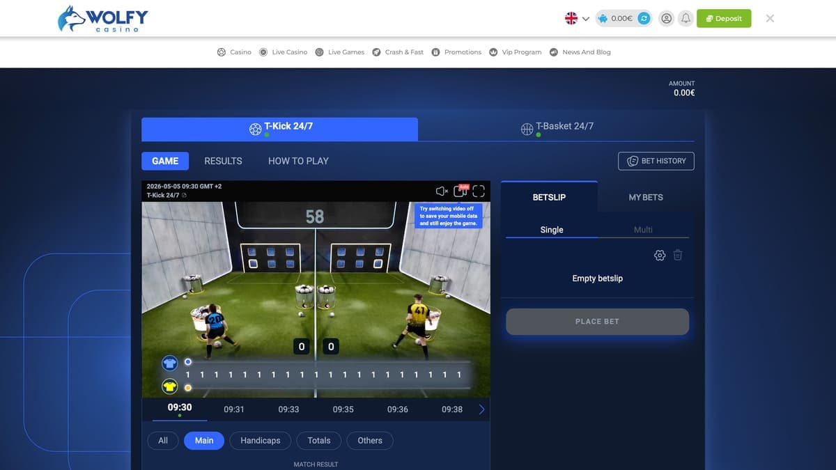 Live Gaming Wolfy Casino