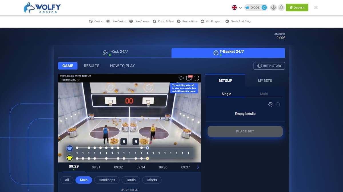 Live video Wolfy Casino