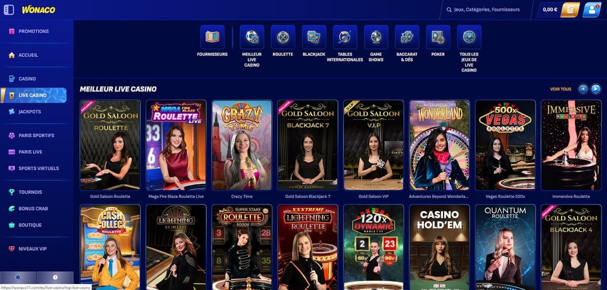 Live Wonaco Casino