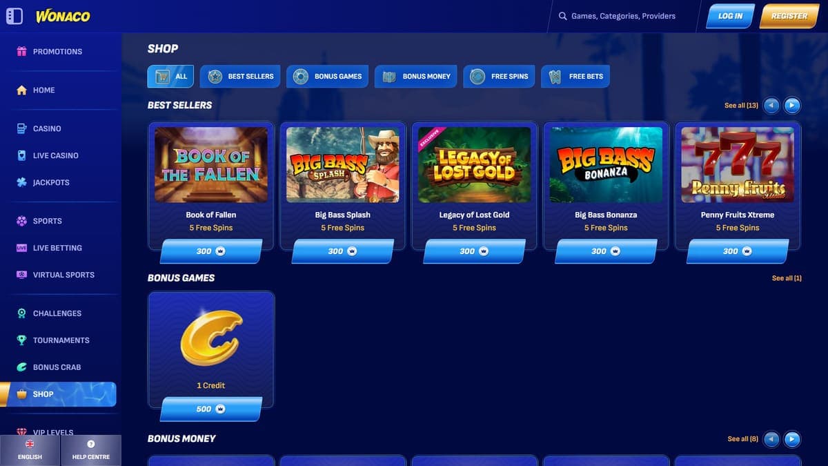 Shop Wonaco Casino