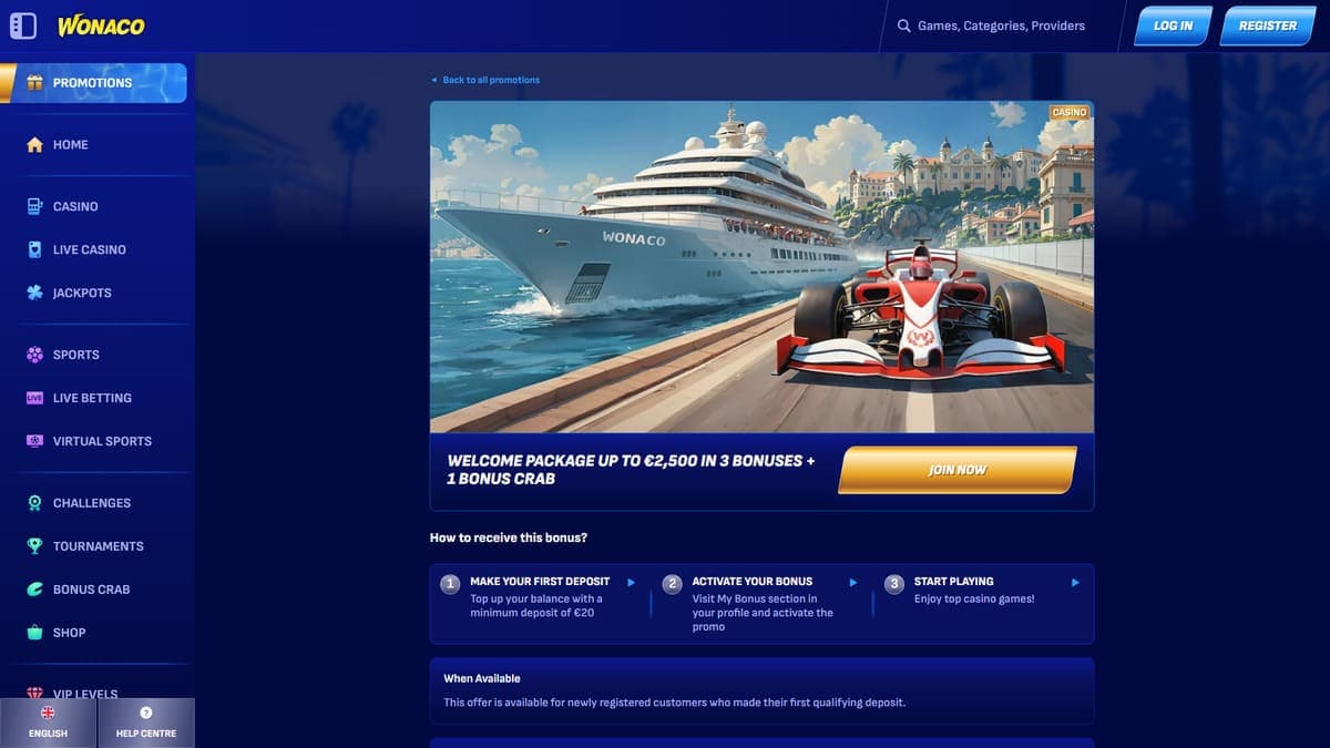 Promos Wonaco Casino