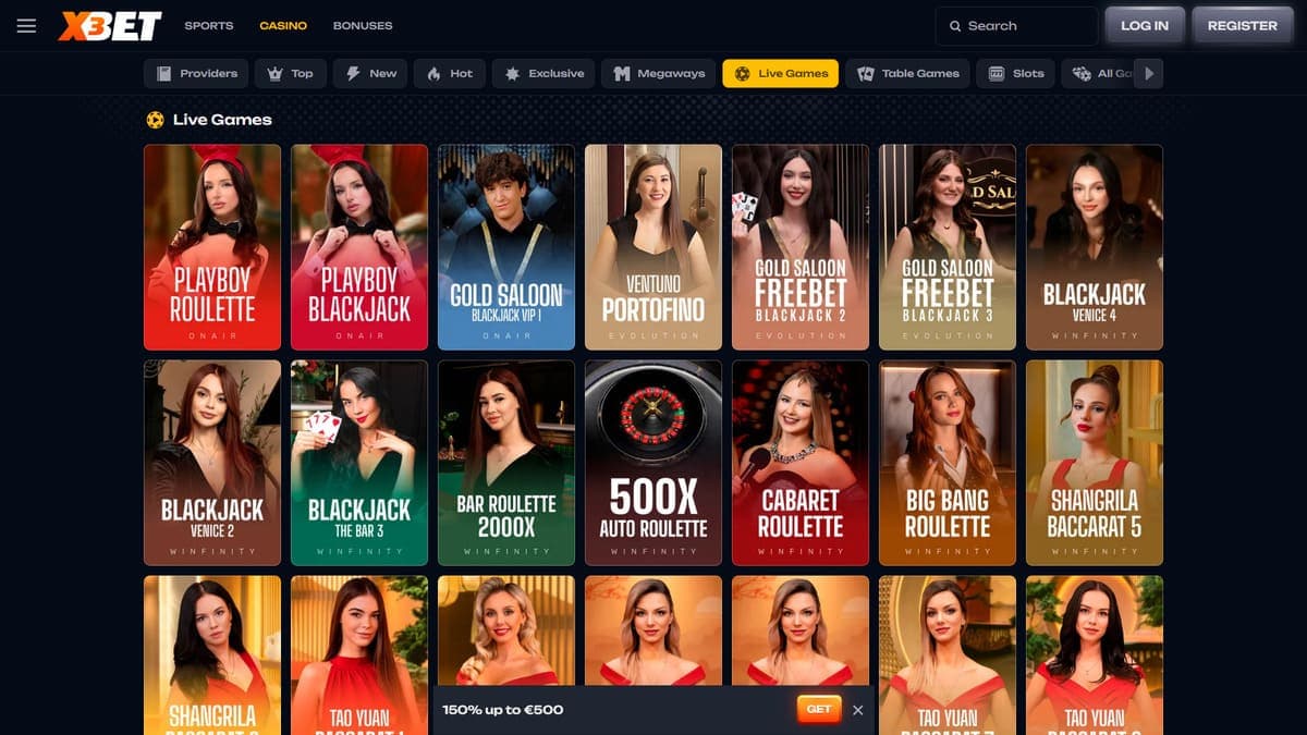 Live games X3Bet Casino