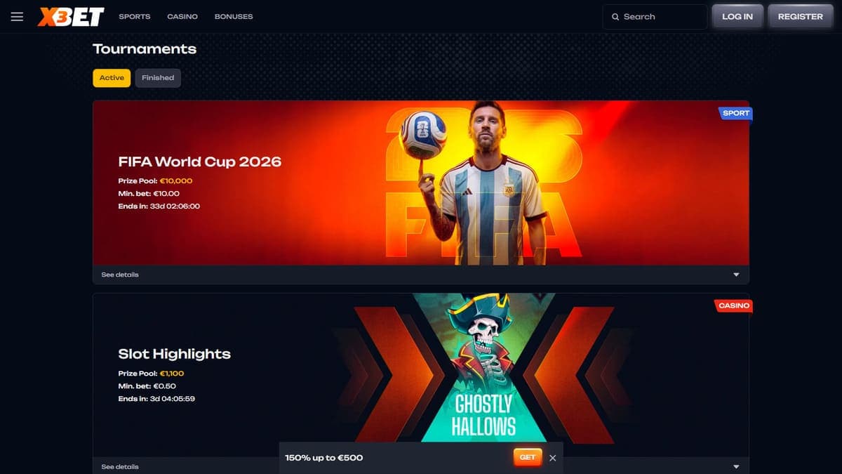 Tournaments X3Bet Casino