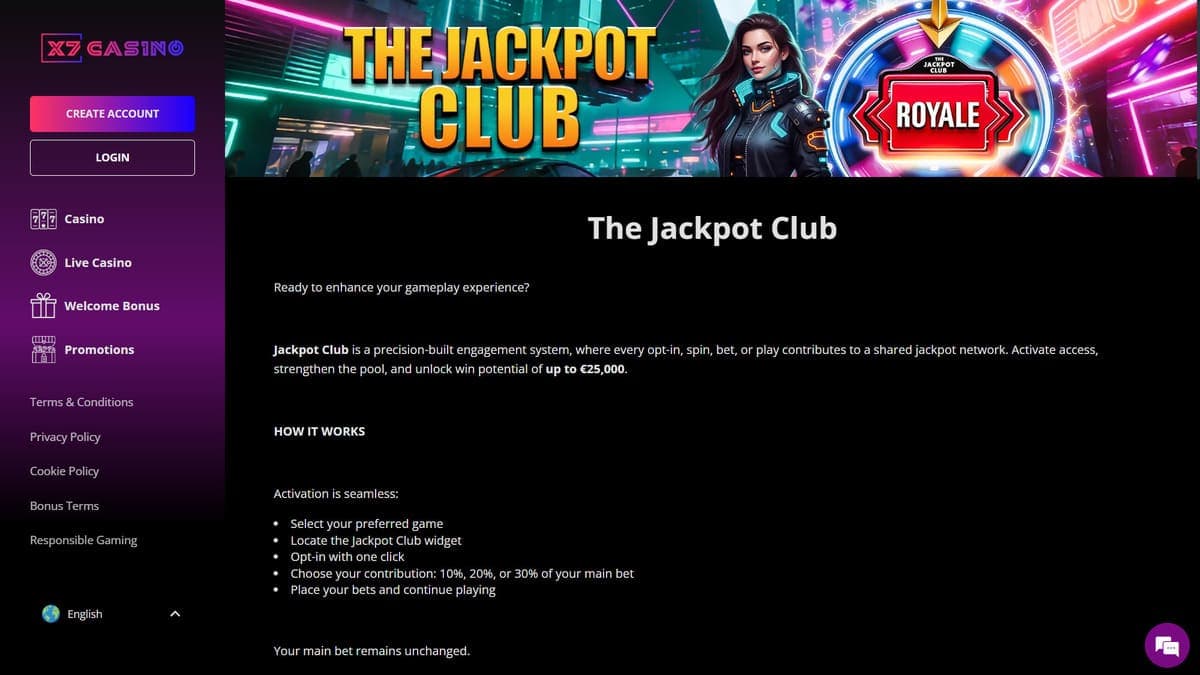 Club Jackpot X7 Casino