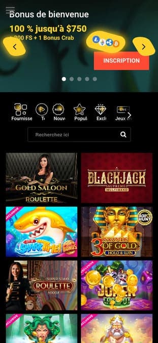 ZetCasino Casino application