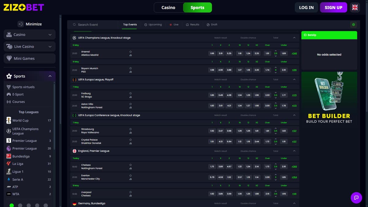 Sports betting Zizobet Casino