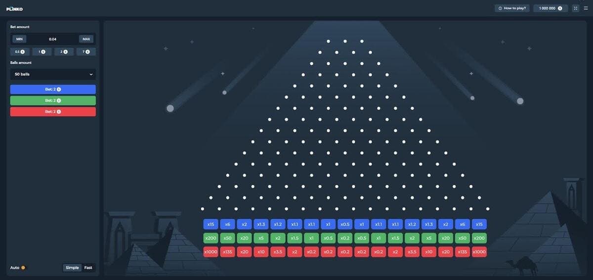 RTP Plinko 1000 Game