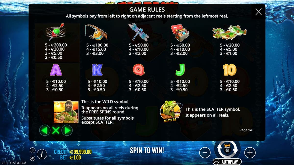 game rules Big Bass Bonanza