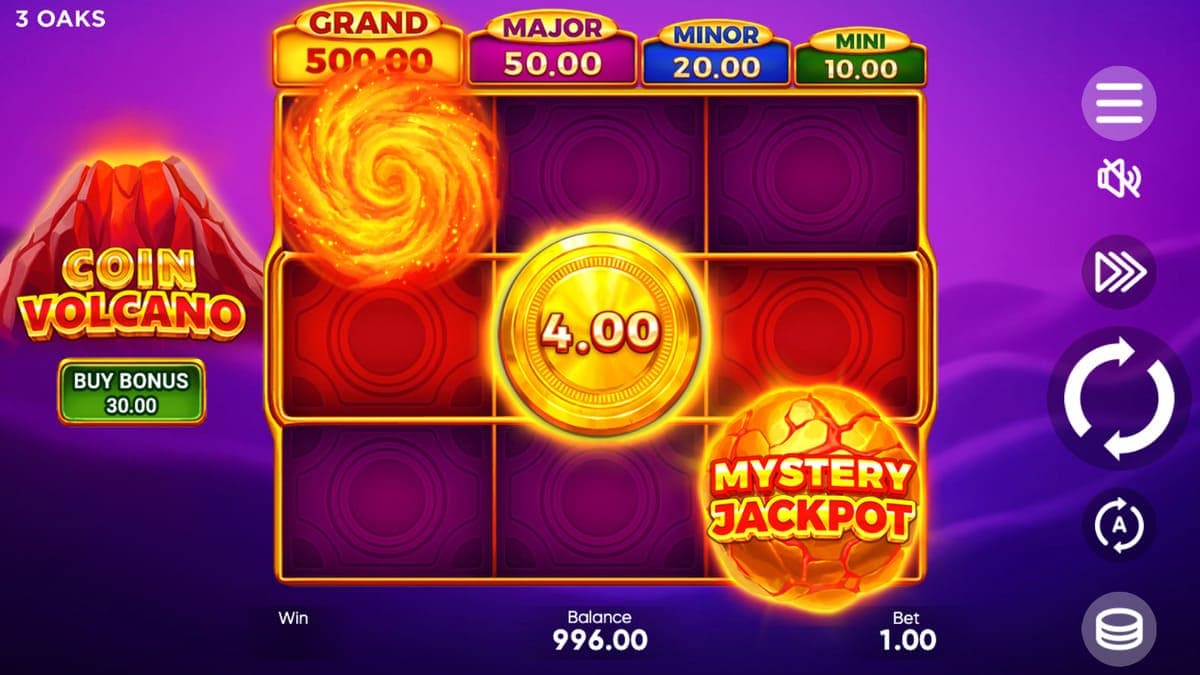 Coin collect symbol Coin Volcano game