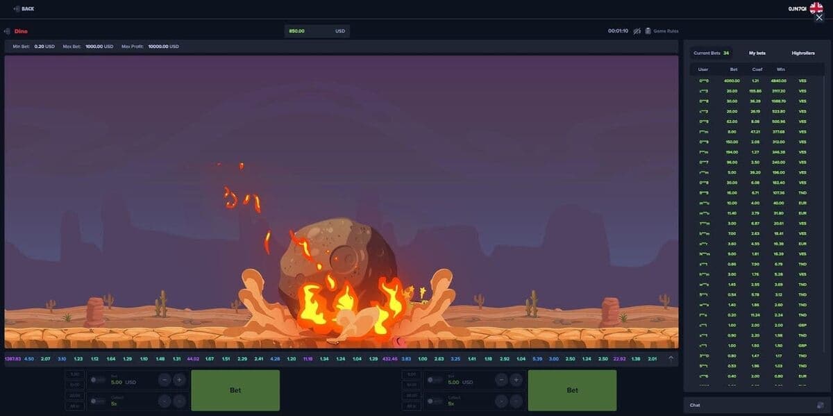 Live result Dino Casino