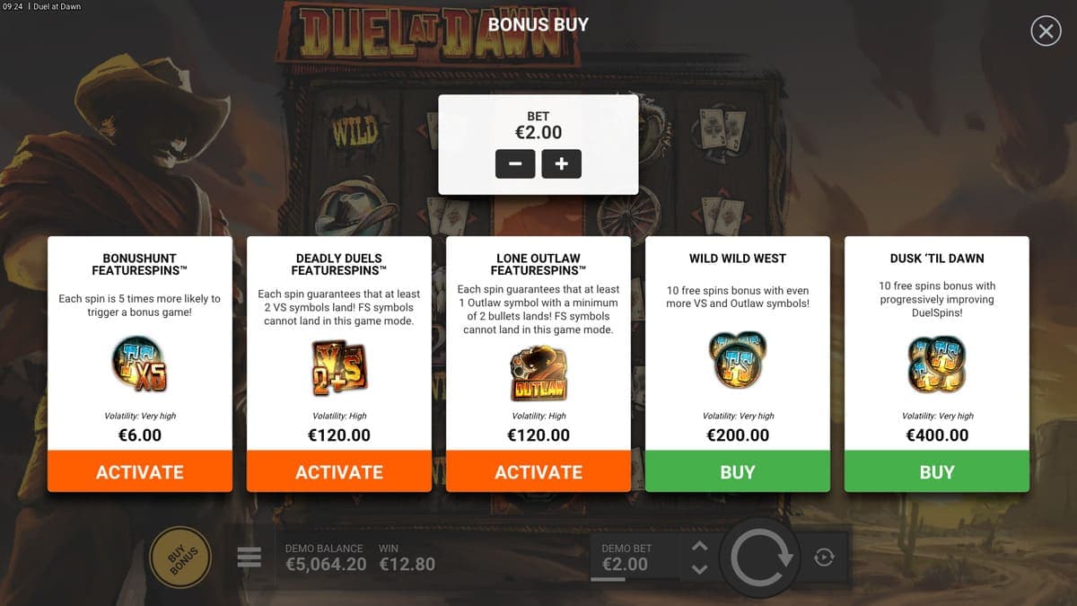 Buy bonus Duel at Dawn Game