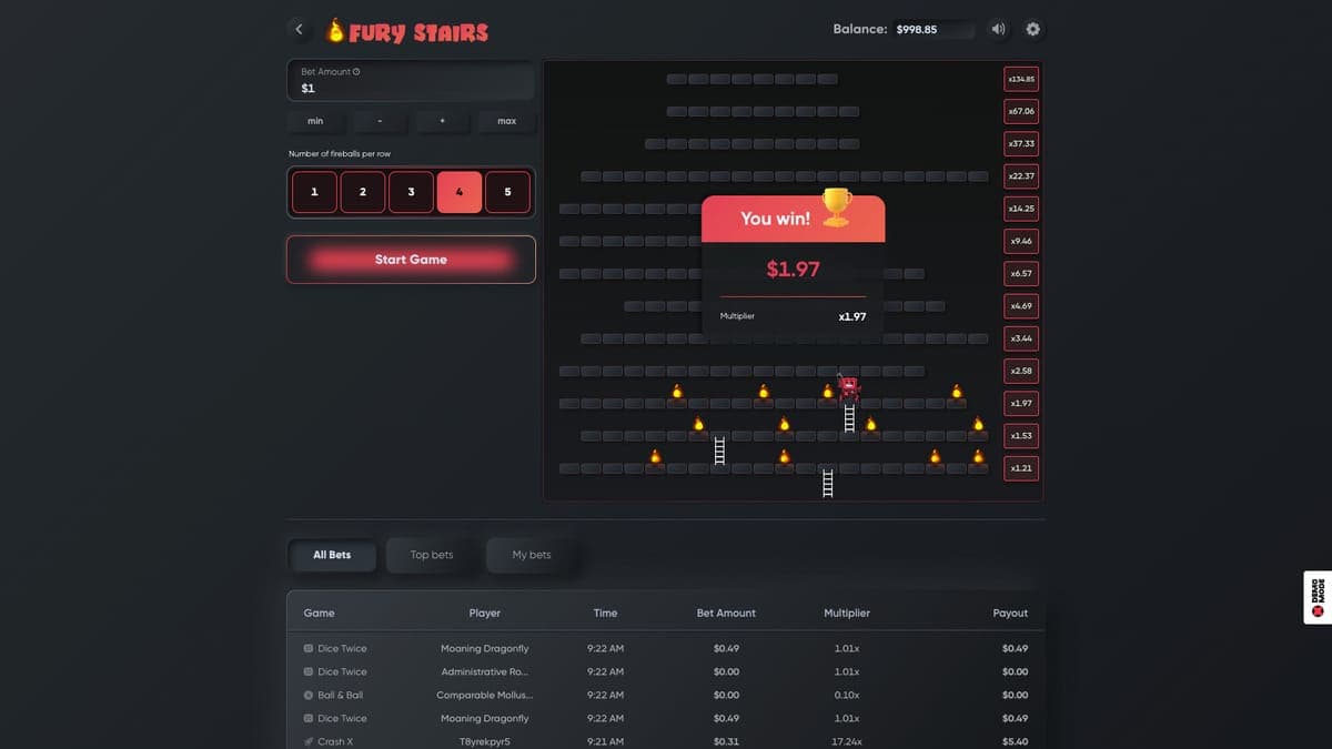 Win Fury Stairs Game