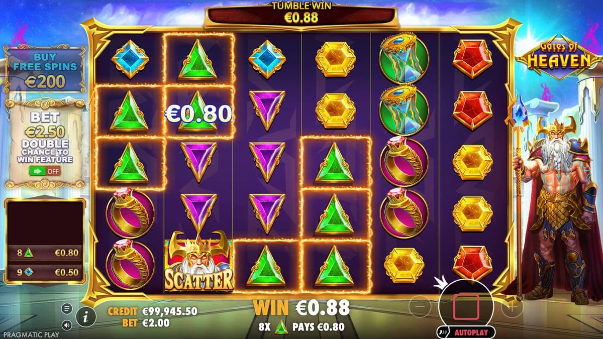 Tumble win Gates of Heaven Game