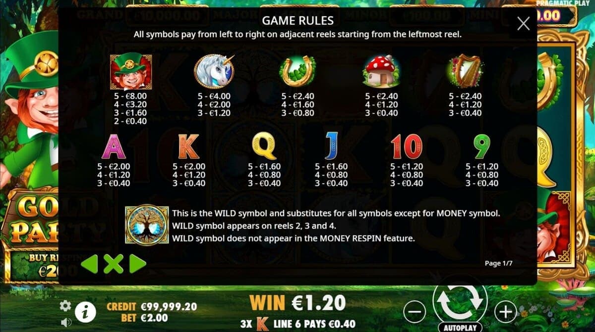 Game rules Party 1000 Game