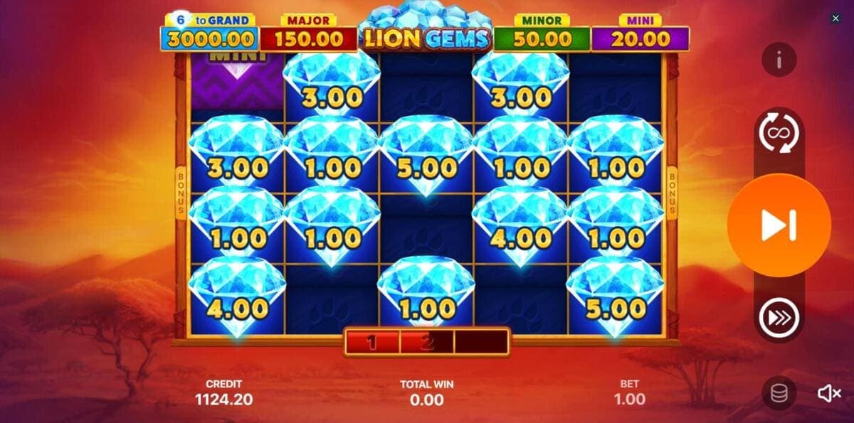 Gains Lion Gems Game