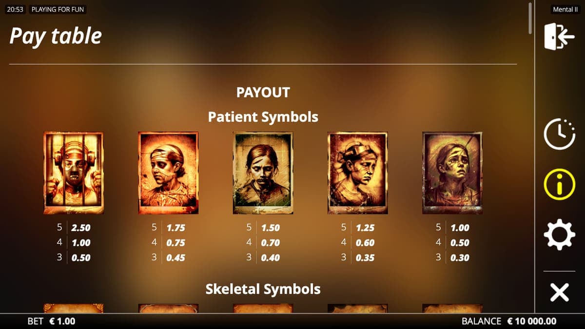 Patient symbols Mental 2 Game