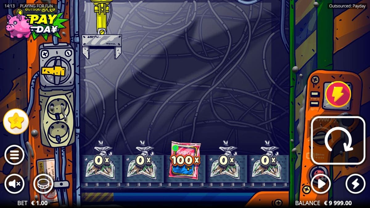 Claw spins Outsourced Payday Game