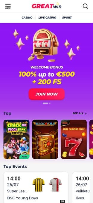 GreatWin casino mobile GreatWin casino mobile