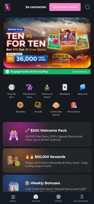 HunnyPlay casino application HunnyPlay casino application