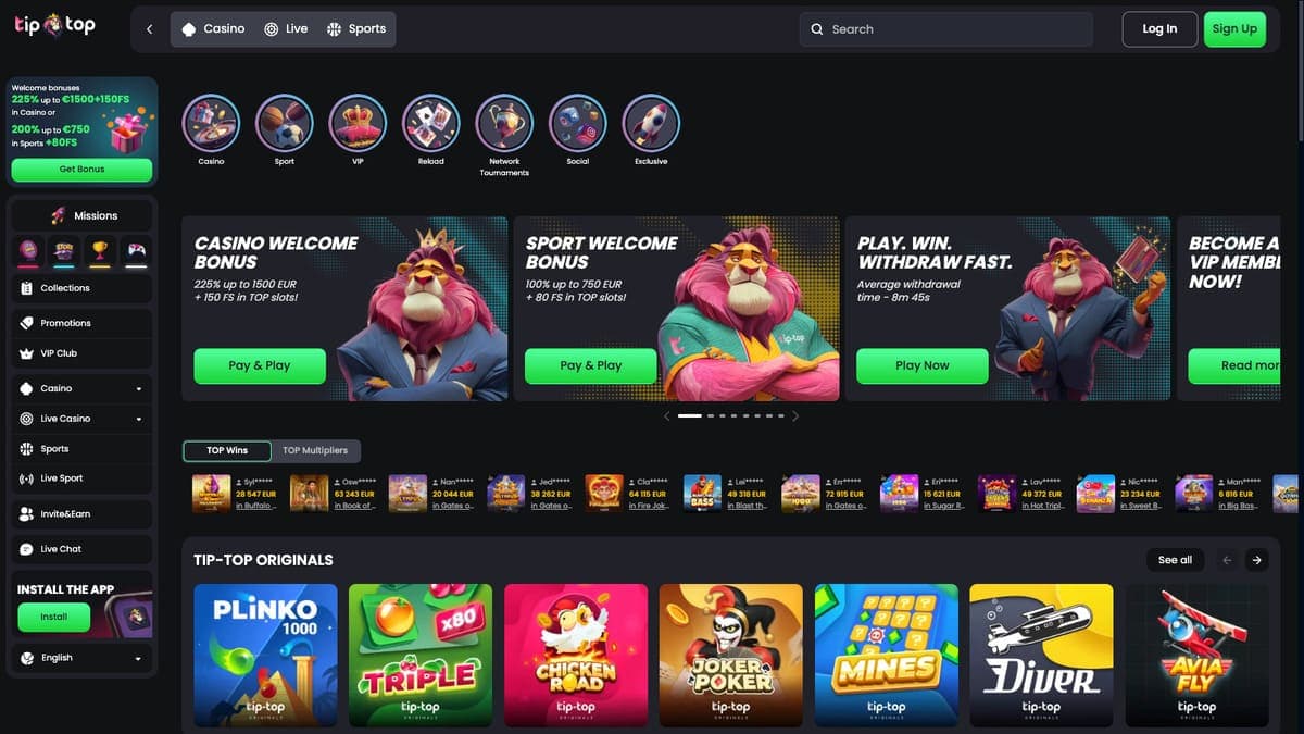 Tip Top casino Tip Top casino