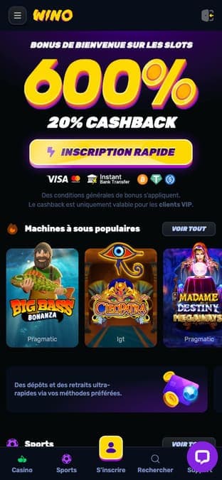 Wino casino application Wino casino application
